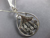 LARGE 1.25CT WHITE & BLACK DIAMOND 18KT WHITE GOLD TEAR DROP CHANDELIER PENDANT