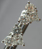 LARGE 1.54CT DIAMOND 18KT WHITE GOLD CLASSIC INVSIBLE HEART STUD EARRINGS #27839