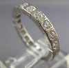 ESTATE CARTIER .52CT DIAMOND PLATINUM SQUARE 3/4 ETERNITY ANNIVERSARY LOVE RING