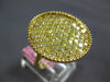 ESTATE LARGE 2.31CT FANCY YELLOW DIAMOND 18K YELLOW GOLD INVISIBLE CIRCULAR RING