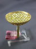 ESTATE LARGE 2.31CT FANCY YELLOW DIAMOND 18K YELLOW GOLD INVISIBLE CIRCULAR RING