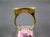 ESTATE LARGE 2.31CT FANCY YELLOW DIAMOND 18K YELLOW GOLD INVISIBLE CIRCULAR RING