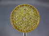 ESTATE LARGE 2.31CT FANCY YELLOW DIAMOND 18K YELLOW GOLD INVISIBLE CIRCULAR RING