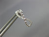 ESTATE .13CT DIAMOND 18KT WHITE GOLD SEMI HOOP INFINITY BEADED HANGING EARRINGS