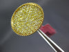 ESTATE LARGE 2.31CT FANCY YELLOW DIAMOND 18K YELLOW GOLD INVISIBLE CIRCULAR RING