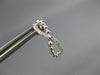 ESTATE .13CT DIAMOND 18KT WHITE GOLD SEMI HOOP INFINITY BEADED HANGING EARRINGS