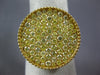 ESTATE LARGE 2.31CT FANCY YELLOW DIAMOND 18K YELLOW GOLD INVISIBLE CIRCULAR RING