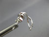 ESTATE .13CT DIAMOND 18KT WHITE GOLD SEMI HOOP INFINITY BEADED HANGING EARRINGS