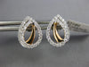 ESTATE .38CT DIAMOND 18KT WHITE & ROSE GOLD LOVE KNOT PEAR SHAPE STUD EARRINGS