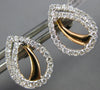 ESTATE .38CT DIAMOND 18KT WHITE & ROSE GOLD LOVE KNOT PEAR SHAPE STUD EARRINGS