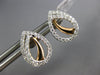 ESTATE .38CT DIAMOND 18KT WHITE & ROSE GOLD LOVE KNOT PEAR SHAPE STUD EARRINGS