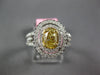 GIA 1.14CT WHITE & FANCY YELLOW DIAMOND 18KT TWO TONE GOLD OVAL ENGAGEMENT RING
