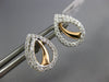 ESTATE .38CT DIAMOND 18KT WHITE & ROSE GOLD LOVE KNOT PEAR SHAPE STUD EARRINGS