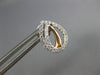 ESTATE .38CT DIAMOND 18KT WHITE & ROSE GOLD LOVE KNOT PEAR SHAPE STUD EARRINGS
