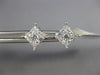 ESTATE .40CT DIAMOND 18KT WHITE GOLD 3D CLUSTER SQUARE CLASSIC STUD EARRINGS