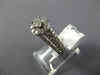 ESTATE 1.0CT DIAMOND 14K WHITE GOLD 3D CLASSIC ROUND HALO FLOWER ENGAGEMENT RING