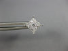 ESTATE .40CT DIAMOND 18KT WHITE GOLD 3D CLUSTER SQUARE CLASSIC STUD EARRINGS