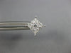 ESTATE .40CT DIAMOND 18KT WHITE GOLD 3D CLUSTER SQUARE CLASSIC STUD EARRINGS