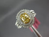 GIA 1.14CT WHITE & FANCY YELLOW DIAMOND 18KT TWO TONE GOLD OVAL ENGAGEMENT RING