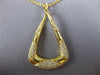 ESTATE LARGE .88CT DIAMOND 18KT YELLOW GOLD 3D TRIANGULAR TEAR DROP FUN PENDANT