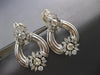 EXTRA LARGE 7.60CT DIAMOND 14KT WHITE GOLD 3D TEAR DROP CLIP ON HANGING EARRINGS