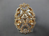 LARGE 1.50CT DIAMOND 14KT ROSE GOLD DOUBLE BUTTERFLY MULTI HEART FILIGREE RING