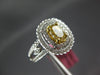 GIA 1.14CT WHITE & FANCY YELLOW DIAMOND 18KT TWO TONE GOLD OVAL ENGAGEMENT RING