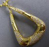 ESTATE LARGE .88CT DIAMOND 18KT YELLOW GOLD 3D TRIANGULAR TEAR DROP FUN PENDANT