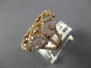 LARGE 1.50CT DIAMOND 14KT ROSE GOLD DOUBLE BUTTERFLY MULTI HEART FILIGREE RING