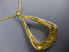 ESTATE LARGE .88CT DIAMOND 18KT YELLOW GOLD 3D TRIANGULAR TEAR DROP FUN PENDANT
