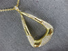 ESTATE LARGE .88CT DIAMOND 18KT YELLOW GOLD 3D TRIANGULAR TEAR DROP FUN PENDANT