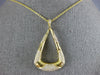 ESTATE LARGE .88CT DIAMOND 18KT YELLOW GOLD 3D TRIANGULAR TEAR DROP FUN PENDANT
