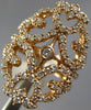 LARGE 1.50CT DIAMOND 14KT ROSE GOLD DOUBLE BUTTERFLY MULTI HEART FILIGREE RING