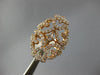 LARGE 1.50CT DIAMOND 14KT ROSE GOLD DOUBLE BUTTERFLY MULTI HEART FILIGREE RING