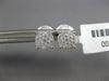 ESTATE .22CT DIAMOND 18KT WHITE GOLD 3D CIRCULAR CLUSTER PAVE STUD EARRINGS