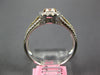 GIA .85CT MULTI COLOR DIAMOND 18KT TRI COLOR GOLD 3D CUSHION CUT ENGAGEMENT RING