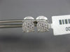 ESTATE .22CT DIAMOND 18KT WHITE GOLD 3D CIRCULAR CLUSTER PAVE STUD EARRINGS