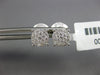 ESTATE .22CT DIAMOND 18KT WHITE GOLD 3D CIRCULAR CLUSTER PAVE STUD EARRINGS