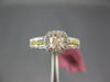 GIA .85CT MULTI COLOR DIAMOND 18KT TRI COLOR GOLD 3D CUSHION CUT ENGAGEMENT RING