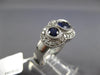 ESTATE 2.34CT DIAMOND & AAA IOLITE 14KT YELLOW GOLD 3D 3 STONE ANNIVERSARY RING