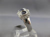 ESTATE 2.34CT DIAMOND & AAA IOLITE 14KT YELLOW GOLD 3D 3 STONE ANNIVERSARY RING