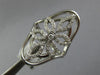 ESTATE LARGE .60CT DIAMOND 14KT WHITE GOLD 3D CLASSIC FLOWER MULTI LEAF FUN RING