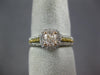 GIA .85CT MULTI COLOR DIAMOND 18KT TRI COLOR GOLD 3D CUSHION CUT ENGAGEMENT RING