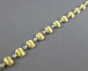 WIDE .48CT DIAMOND 14K 2 TONE GOLD ETOILE CIRCULAR MATTE & SHINY TENNIS BRACELET