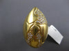 ESTATE EXTRA LARGE 1.50CT DIAMOND 18KT YELLOW GOLD 3D CLASSIC TEAR DROP FUN RING
