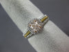 GIA .85CT MULTI COLOR DIAMOND 18KT TRI COLOR GOLD 3D CUSHION CUT ENGAGEMENT RING