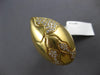 ESTATE EXTRA LARGE 1.50CT DIAMOND 18KT YELLOW GOLD 3D CLASSIC TEAR DROP FUN RING