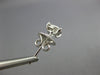 ESTATE .22CT DIAMOND 18KT WHITE GOLD 3D CIRCULAR CLUSTER PAVE STUD EARRINGS