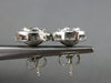 ESTATE 1.20CT DIAMOND 14KT WHITE GOLD CLASSIC CLUSTER FLOWER HALO STUD EARRINGS