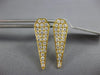 LARGE .74CT DIAMOND 18KT YELLOW GOLD PAVE TRIANGULAR PENTAGON HANGING EARRINGS